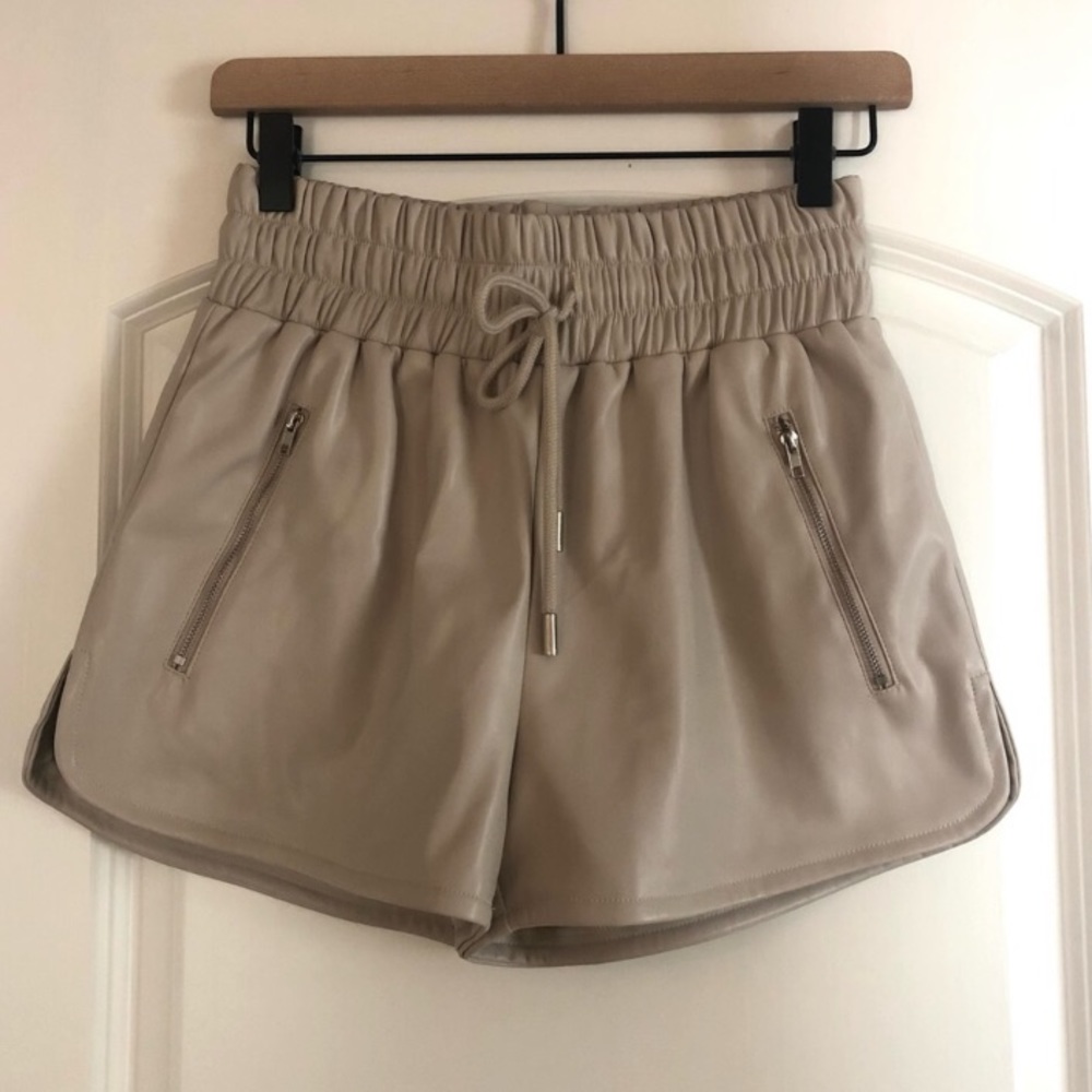 12th Tribe faux leather shorts